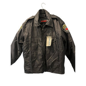 Dutyman NWT Security Nylon Full Zip Long Sleeve Jacket Size Large Patches New